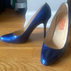 Michael Kors Lush Metallic Cobalt Heels